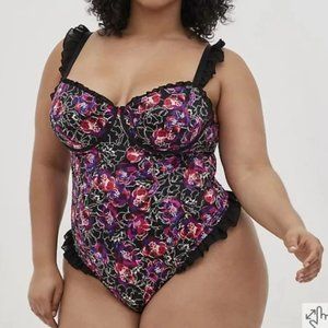TORRID Underwire Thong Ruffle Bodysuit